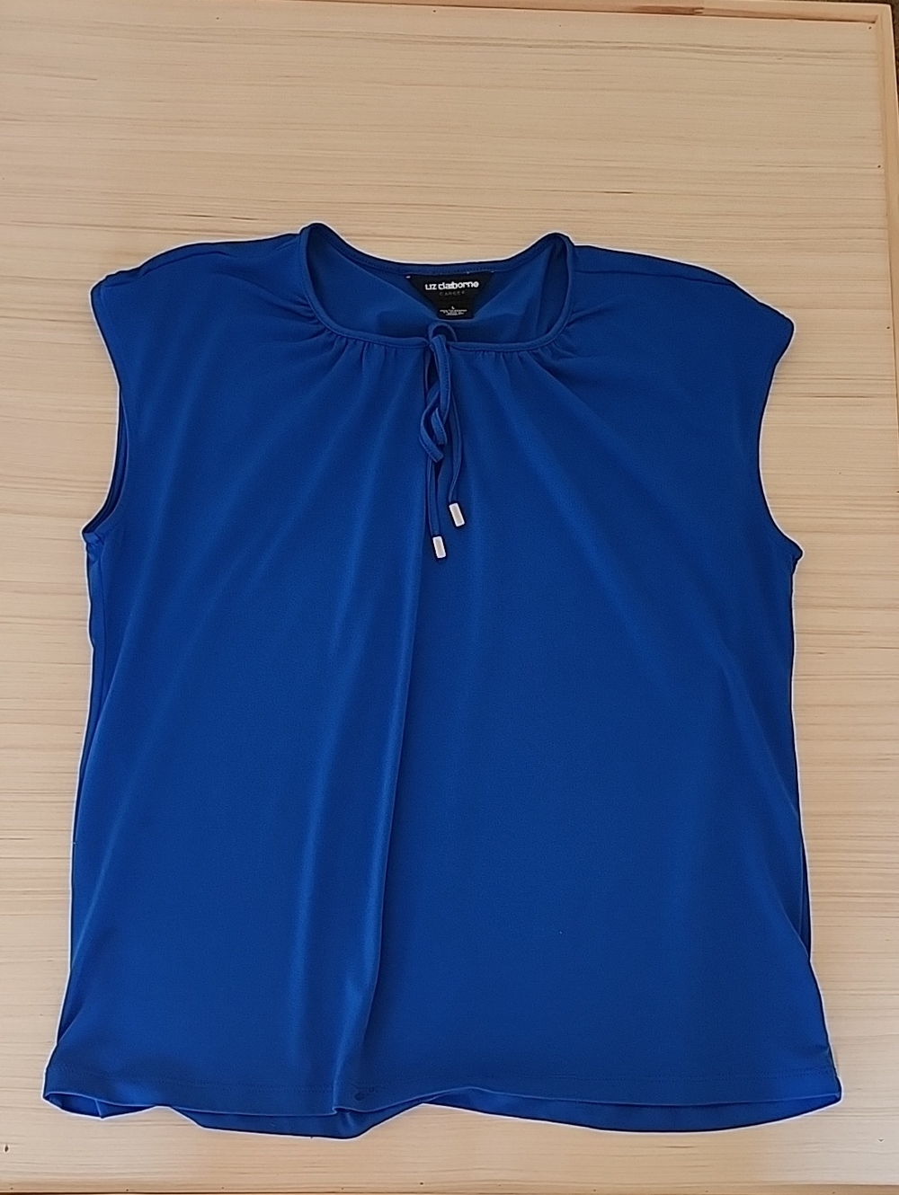 Liz Claiborne Royal Blue Sleeveless Tie-Neck Camisole